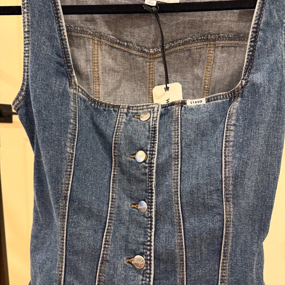 STAUD + Wrangler Denim Trucker Top